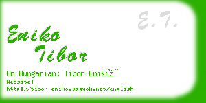 eniko tibor business card